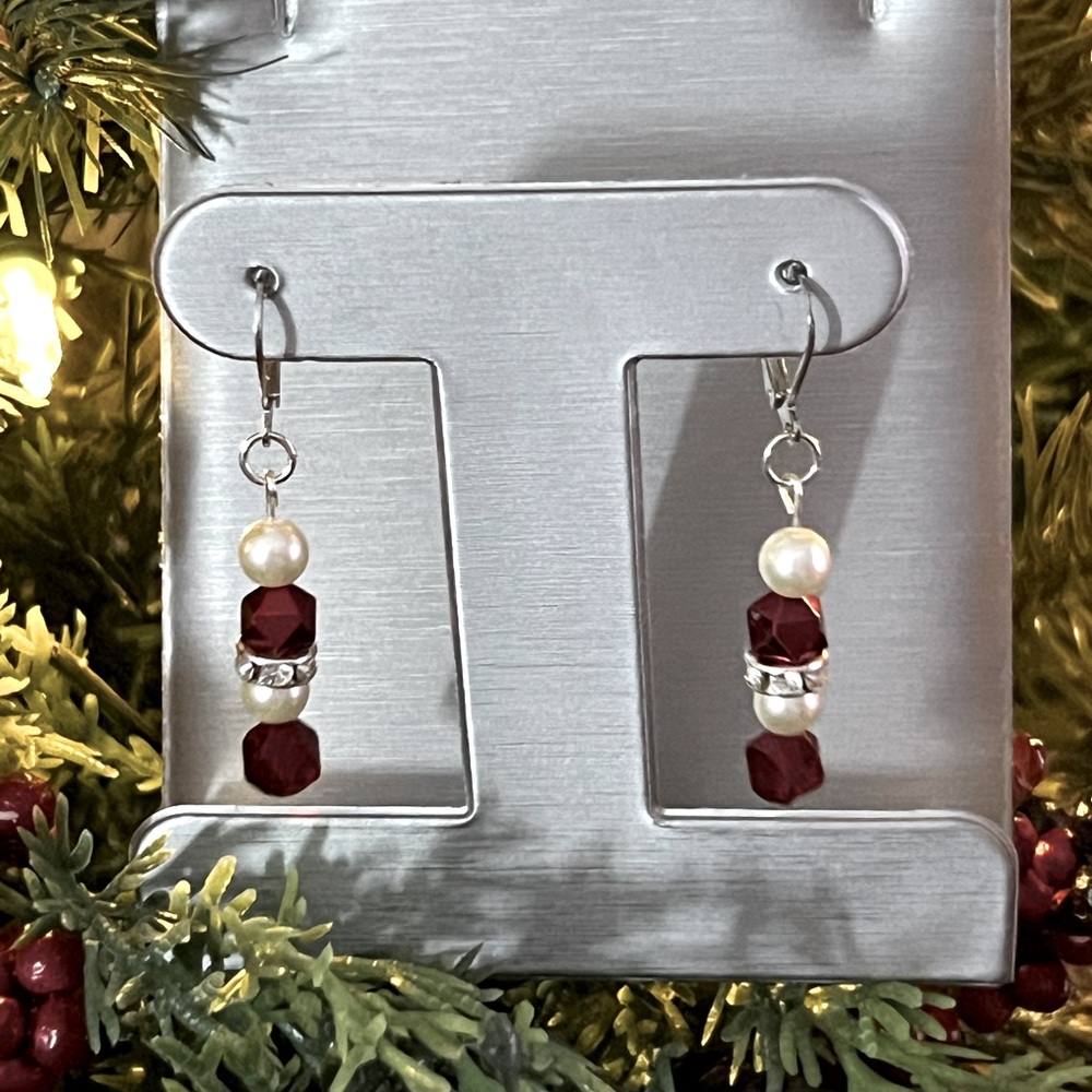 Fire & Ice Dangle Drop Valentines Day Earrings